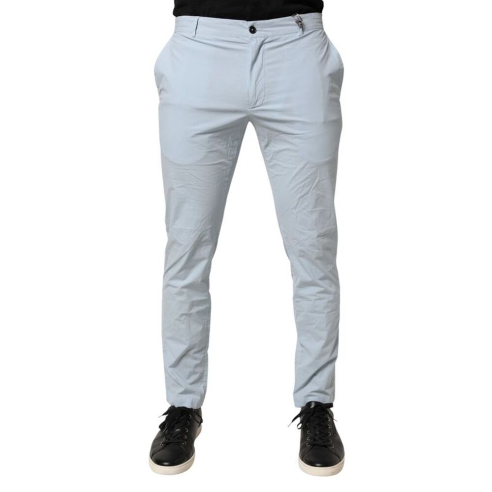 Daniele Alessandrini Light Blue Skinny Dress Trouser Men's Pants
